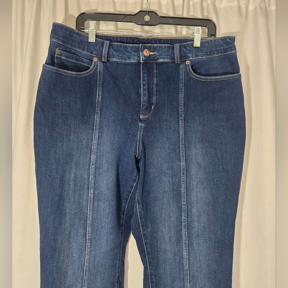 Duluth Trading Women's Jean-Netics High Rise Slim Leg Jeans Sz 16 - Picture 4 of 13
